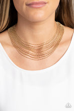 Load image into Gallery viewer, Paparazzi Cascading Chains - Gold Necklace
