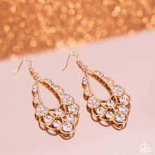 Load image into Gallery viewer, Paparazzi Majestic Masquerade - Gold Earrings
