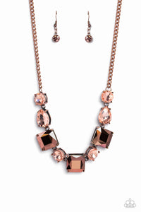 Paparazzi Elevated Edge - Copper Necklace