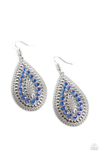 Load image into Gallery viewer, Paparazzi Spirited Socialite - Blue Earrings
