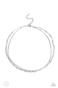 Paparazzi Polished Paperclips - Silver Necklace