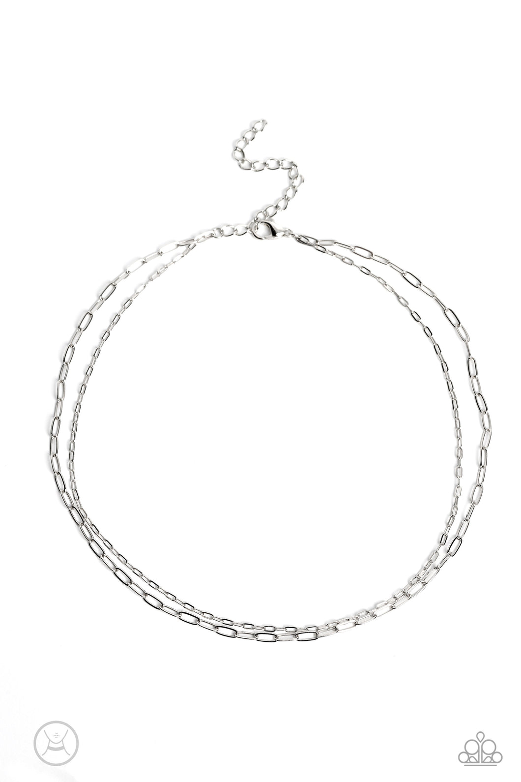 Paparazzi Polished Paperclips - Silver Necklace