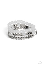 Load image into Gallery viewer, Paparazzi CUBE Your Enthusiasm - White Bracelet

