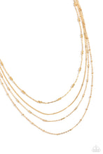 Load image into Gallery viewer, Paparazzi Studded Shimmer - Gold Necklace
