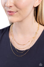 Load image into Gallery viewer, Paparazzi Studded Shimmer - Gold Necklace
