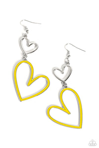 Paparazzi Pristine Pizzazz - Yellow Earrings