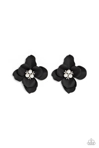 Paparazzi Jovial Jasmine - Black Earrings