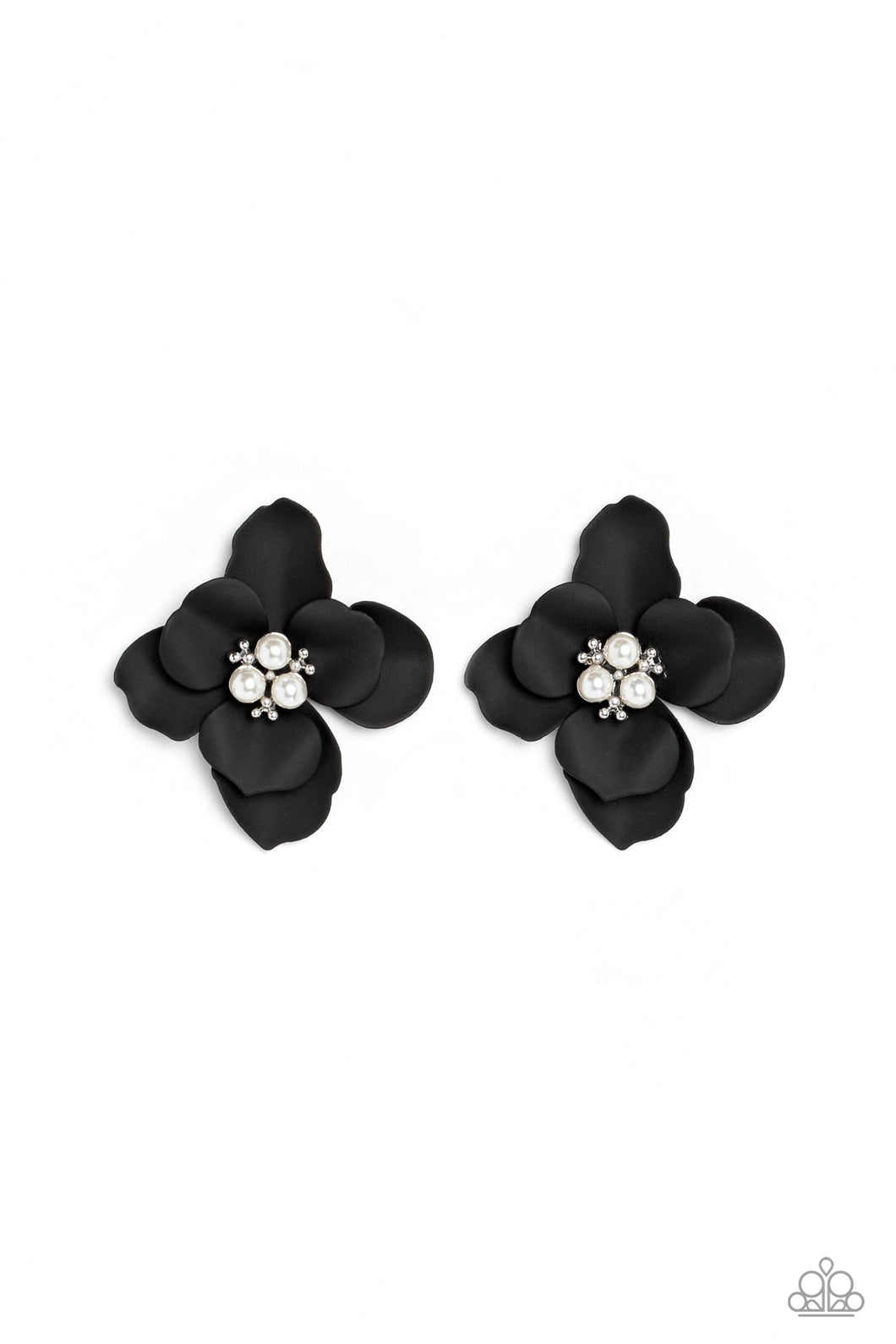 Paparazzi Jovial Jasmine - Black Earrings