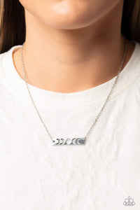 Paparazzi LUNAR or Later - Silver Necklace