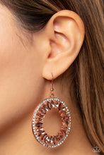 Load image into Gallery viewer, Paparazzi Wall Street Wreaths - Copper Earrings
