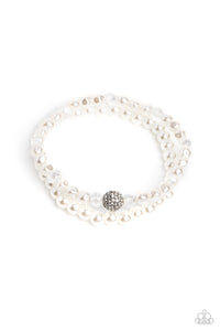 Paparazzi Countess Cutie - White Bracelet