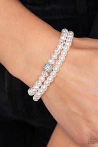 Paparazzi Countess Cutie - White Bracelet