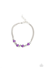 Load image into Gallery viewer, Paparazzi Smitten Sweethearts - Purple Bracelet
