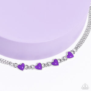 Paparazzi Smitten Sweethearts - Purple Bracelet