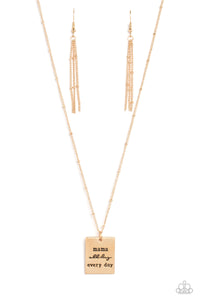 Paparazzi Mama MVP - Gold Necklace