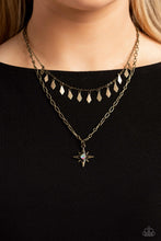 Load image into Gallery viewer, Paparazzi The Second Star To The LIGHT - Brass Necklace
