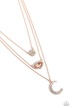 Load image into Gallery viewer, Paparazzi Lunar Lineup - Rose Gold Necklace
