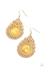 Load image into Gallery viewer, Paparazzi Welcoming Whimsy - Yellow Earrings
