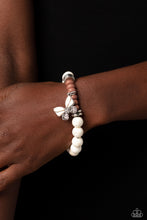 Load image into Gallery viewer, Paparazzi Bold Butterfly - White Bracelet
