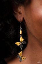 Load image into Gallery viewer, Paparazzi Spirited Soar - Yellow Earring
