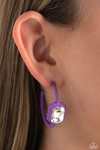 Paparazzi Call Me TRENDY - Purple Earrings
