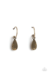 Paparazzi Borderline Baddie - Brass Earrings