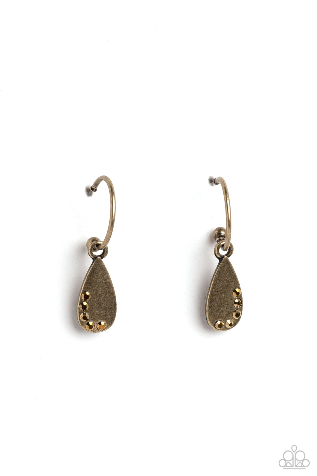 Paparazzi Borderline Baddie - Brass Earrings