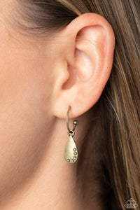 Paparazzi Borderline Baddie - Brass Earrings