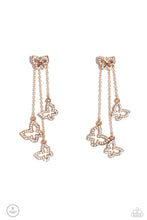 Load image into Gallery viewer, Paparazzi Boisterous Butterfly - Gold Earrings
