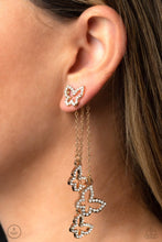 Load image into Gallery viewer, Paparazzi Boisterous Butterfly - Gold Earrings
