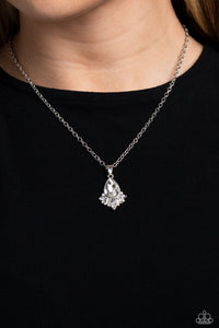 Paparazzi Fancy Fringe - White Necklace