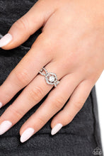 Load image into Gallery viewer, Paparazzi Will FLOWER - White Ring

