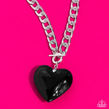 Load image into Gallery viewer, Paparazzi GLASSY-Hero - Black Necklace
