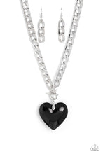 Load image into Gallery viewer, Paparazzi GLASSY-Hero - Black Necklace
