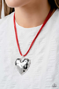 Paparazzi Confident Courtship - Red Necklace