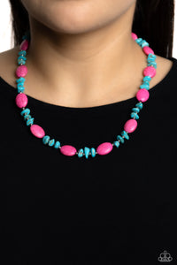 Paparazzi Stone Age Showcase - Pink Necklace