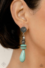 Load image into Gallery viewer, Paparazzi Desert Fever - Blue Earrings
