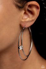 Load image into Gallery viewer, Paparazzi Theater HOOP - Black Earrings
