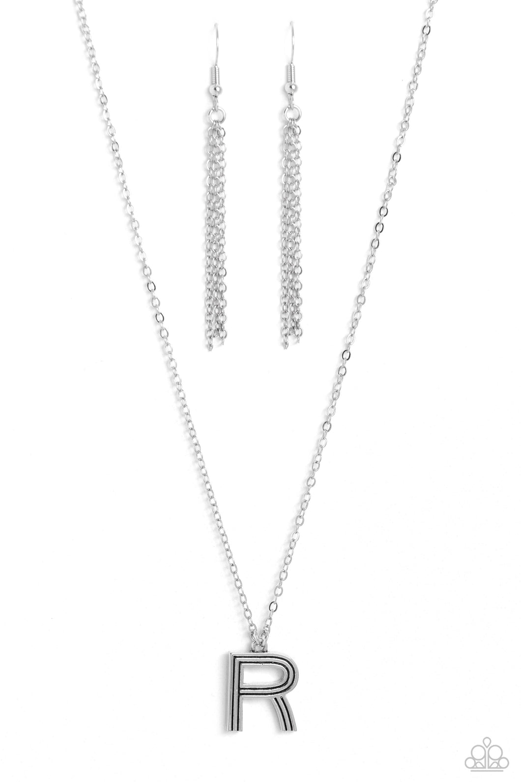 Paparazzi Leave Your Initials - Silver R Necklace