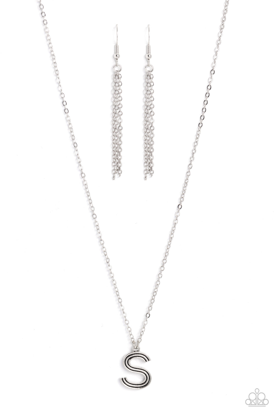Paparazzi Leave Your Initials - Silver S Necklace