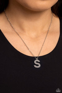Paparazzi Leave Your Initials - Silver S Necklace