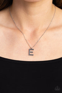 Paparazzi Leave Your Initials - Silver E Necklace