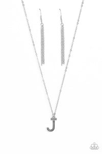 Paparazzi Leave Your Initials - Silver J Necklace