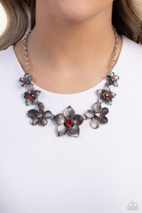 Paparazzi Free FLORAL - Red Necklace