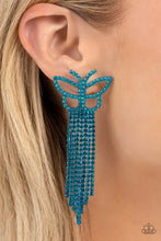 Load image into Gallery viewer, Paparazzi Billowing Butterflies - Blue Earrings
