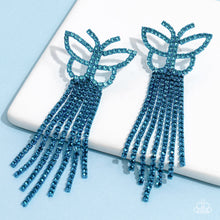 Load image into Gallery viewer, Paparazzi Billowing Butterflies - Blue Earrings
