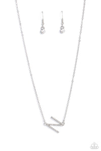 Paparazzi INITIALLY Yours - N - White Necklace