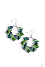 Load image into Gallery viewer, Paparazzi Wreathed in Watercolors - Green Earrings
