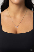 Load image into Gallery viewer, Paparazzi INITIALLY Yours - H - White Necklace
