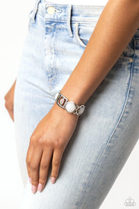 Paparazzi Majestic Mashup - White Bracelet